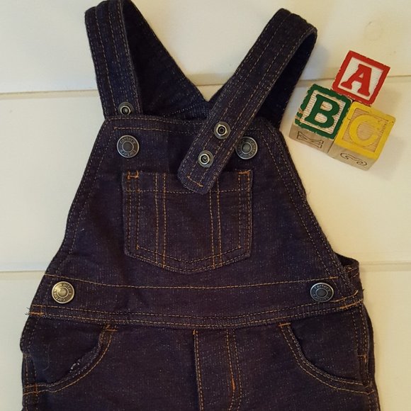Carters Jean Short Overalls - 6 Months - Picture 1 of 3